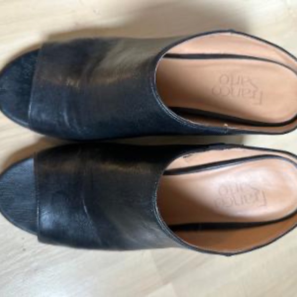 Franco Sorta Leather Mule Slides, Black, Size 9.5 - Picture 4 of 6